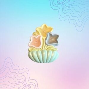 VINTAGE Ceramic Tulip Candle